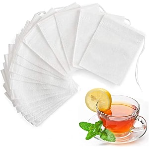 50 pcs disposable tea filter bags drawstring bags for loose leaf tea