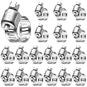 50 Pcs Stainless Steel Hose Clamps 1/4 Inch to 1/2 Inch (6-12mm) 304 Stainless Steel Worm Gear Metal Hose Clamps for Pipe, Intercooler, Plumbing, Tube and Fuel Line
