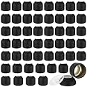 50 Pcs Tea Tin Canister, Airtight Double Lids 2.5 Fl oz, Black