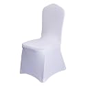 50 Pcs White Washable Removable Universal for Wedding Party Dining Banquet Polyester Spandex Stretch Slipcovers Chair Covers