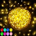 50 PCS Yellow Balloon Light with Loop for Hanging, Mini Ball Lamp Round Tiny Led Light for Paper Lanterns Balloons Vases Cups Birthday Party Event Wedding Halloween Christmas Decoration