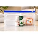 50 Sets Wedding Guest Toiletry Kit – Hotel & Travel Amenity Pouch with Dental Kit, Soap, Hair & Body Wash, Skin Lotion & Comb in 9"x4" Zip Pouch