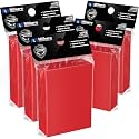 500 Counts Red Card Sleeves, Matte Sleeve Deck Card Protectors, Trading Card Sleeves Fit for MTG, TCG and Sports Cards (Matte Red)