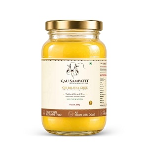 500 ml gausampatti a2 bilona cow ghee  gir desi cow ghee  traditional bilona method  ghee for cooking tadka roti dal rice sweets amp pooja