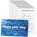 500 Pack 13.56MHz Hotel RFID Key Card, Blank RFID Touchless Key Card, Hotel Smart Keycard Printable Bulk for Hotels Door Systems (Blue)