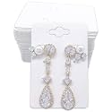 500-Pack 2x3 Pre-Punched Hanging Jewelry Earrings Display Cards (White Kraft Paper, Medium)