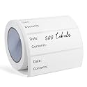 500 Pcs Freezer Labels, 1 x 3 Inch Refrigerator Food Label Stickers, No Residue, Easy Peel Off, Water &amp; Oil Resistant, Labels for Food, Freezer Bags, Jars, and Containers
