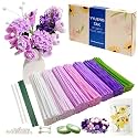 500 Pcs Gradient Purple Pipe Cleaners Flower kit,Chenille Stems for DIY Art Projects Creative Gift,Pipe Cleaners Craft with tutoria,Pearls,Pompoms,Green Floral Wires,Gardening Tape,Stamen