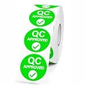 500 Pcs QC Approval Labels 1 Inch Inventory Stickers Vinyl Waterproof