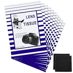 500 pieces lens cleaning paper tissue and 2 double sided cleaning cloth-lens cleaning paper for camera lenses microscopes computer screens magnifiers glasses 10 booklets