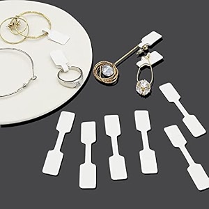 500 pieces white blank jewelry stickers jewelry repair price and indentification tagstyvek self adhesive short dumbbellbarbell jewelry price tags white