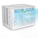 TROPOW 5000 BTU Window Air Conditioner Unit - Cools Rooms Up to 150 Sq.Ft., Low Noise and Energy Efficient, for Bedroom, Office, Dorm (Quick Installation Kit)