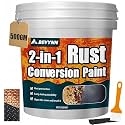 500gm Rust Converter Paint & Metal Primer, Water-Based Metallic Paint with Brush, Rust Remover Agent, Corrosion Protection, Long-Lasting Anti-Rust Coating for Interior and Outdoor Use