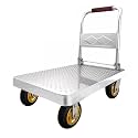 500kg Heavy Duty Dolly Trolley - Sack Truck Foldable Platform Trolley On Wheels - Sack Barrow Folding Moving Cart - Hand Truck for Warehouse Garden Camping Furniture (73x48cm | Max Load 230kg)