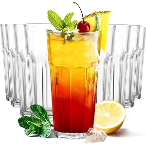 mivana 500 ml water glass tumbler highball glasses set of 12 heavy base large drinking glasses clear glasses for drinking cocktail juice milkshake cokesoda i