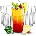 Mivana 500 ML Water Glass Tumbler Highball Glasses Set of 12, Heavy Base Large Drinking Glasses Clear Glasses for Drinking Cocktail, Juice, Milkshake, Coke,Soda, I
