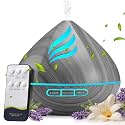 500ML Essential Oil Scent Diffuser: Remote Control &LED for Home - Ashen