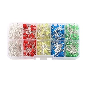 500pcs 3mm led diodes ultra bright led diode assortment kit universal mutil color led light white yellow red blue green assortment diodes diy kit