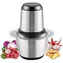 500W Electric Meat Grinder with 2L Stainless Steel Bowl Multipurpose Food Processor & Chopper for Kitchen Use Heavy Duty Motor, Sharp Blades for Meat, Vegetables, Onion, Garlic & Nuts