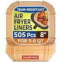 505 PCS Square Air Fryer Liners Disposable 8inch for 5-8 QT