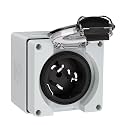 50Amp Power Inlet Box,NEMA SS2-50P 125/250Volt 12500W Inlet Generator Plug Outdoor dustproof and Weatherproof for Electric Vehicles, generators, Welding Machines, etc.ETL Listed.