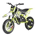50cc Dirt Bike, 2-Stroke Kid Dirt Bike, Dirt Bikes for Kids 8-14, Off Road Gas Power Dirt Bikes for Adults with Front Rear Disc Brakes, Mini Gas Bike with Speeds up to 25 MPH (Light Green 1)