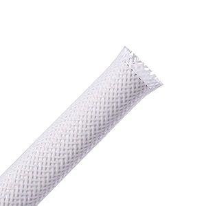 25ft - 12 inch flexo pet expandable braided sleeving - blackblue - alex tech braided cable sleeve