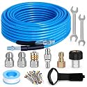 50FT 1/4-In Sewer Jetter Kit, 5800 PSI Pressure Washer Drain Cleaner Hose