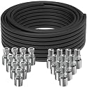 50Ft 3/4 Hydraulic Hose with 10Pcs 3/4" JIC 37° Female and 10Pcs 3/4 inch NPTF Male Hydraulic Hose Fittings W.P.40MPa /5800PSI