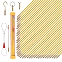 50FT Fiberglass Wire Running Kit, Cable Running Rods with 4 Attachments