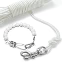 50Ft Flag Pole Rope Kit, Polyester Halyard &amp; 316 Stainless Steel Snap Hooks