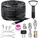 50FT Sewer Jetter Kit for Pressure Washer, 5800PSI Drain Cleaner Hose