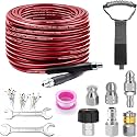 50FT Sewer Jetter Kit for Pressure Washer, 5800PSI Drain Cleaner Hose