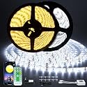 50ft Waterproof Tunable White Garage Hexagon Lights,3000K-6000K Flexible 900 LEDs SMD 2835, for Home, Patio, Balcony, Party, Wedding, Indoor and Outdoor Decor (Daylight Warm White)