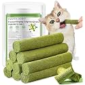 50g Cat Grass Teething Stick, Freezed Drying Cat Grass Sticks Snacks for Cats, Edible Cat Treats for Teeth Cleaning and Hairball Removal
