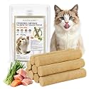 50g Cat Grass Treats, Chicken Salmon Cat Grass Stick for Hairball Remove and Teeth Cleaning, Edible Cats Snack
