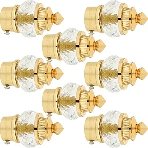 natural 50mm crystal diamond aluminium curtain bracket onlyparda holder onlycurtain nobs onlycurtain finials onlycurtain rod nobs to attache upto 1 inch rod 4 pair gold