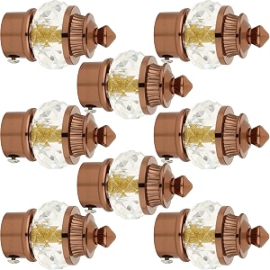 natural 50mm crystal diamond aluminium curtain bracket onlyparda holder onlycurtain nobs onlycurtain finials onlycurtain rod nobs to attache upto 1 inch rod 3 pair brown