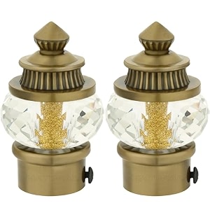 natural 50mm crystal diamond aluminium curtain bracket onlyparda holder onlycurtain nobs onlycurtain finials onlycurtain rod nobs to attache upto 1 inch rod 1 pair antique-brass