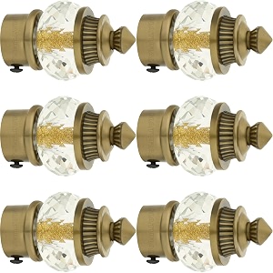50mm crystal diamond aluminium curtain bracket onlyparda holder onlycurtain nobs onlycurtain finials onlycurtain rod nobs to attache upto 1 inch rod 3 pair antique-brass