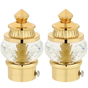 50mm crystal diamond aluminium curtain bracket onlyparda holder onlycurtain nobs onlycurtain finials onlycurtain rod nobs to attache upto 1 inch rod 1 pair gold
