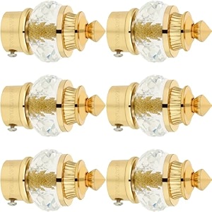 natural 50mm crystal diamond aluminium curtain bracket onlyparda holder onlycurtain nobs onlycurtain finials onlycurtain rod nobs to attache upto 1 inch rod 3 pair gold