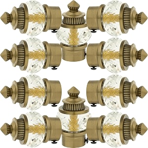 50mm crystal diamond aluminium curtain bracket onlyparda holder onlycurtain nobs onlycurtain finials onlycurtain rod nobs to attache upto 1 inch rod 5 pair antique-brass