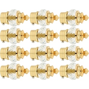 natural 50mm crystal diamond aluminium curtain bracket onlyparda holder onlycurtain nobs onlycurtain finials onlycurtain rod nobs to attache upto 1 inch rod 6 pair gold