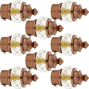 natural 50mm crystal diamond aluminium curtain bracket onlyparda holder onlycurtain nobs onlycurtain finials onlycurtain rod nobs to attache upto 1 inch rod 4 pair brown