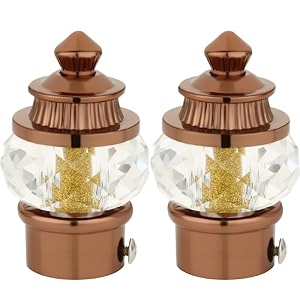 50mm crystal diamond aluminium curtain bracket onlyparda holder onlycurtain nobs onlycurtain finials onlycurtain rod nobs to attache upto 1 inch rod 1 pair brown
