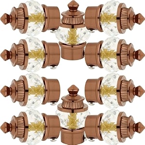 natural 50mm crystal diamond aluminium curtain bracket onlyparda holder onlycurtain nobs onlycurtain finials onlycurtain rod nobs to attache upto 1 inch rod 5 pair brown