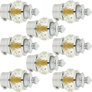 natural 50mm crystal diamond aluminium curtain bracket onlyparda holder onlycurtain nobs onlycurtain finials onlycurtain rod nobs to attache upto 1 inch rod 4 pair chrome