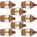 Natural 50mm Crystal Diamond Aluminium Curtain Bracket Only/Parda Holder only/Curtain Nobs only/Curtain Finials Only/Curtain Rod Nobs to Attache Upto 1 Inch Rod. (3 Pair, Brown)