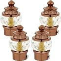 50mm Crystal Diamond Aluminium Curtain Bracket Only/Parda Holder only/Curtain Nobs only/Curtain Finials Only/Curtain Rod Nobs to Attache Upto 1 Inch Rod. (2 Pair, Brown)